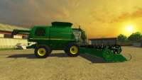 Green harvester on the game screenshot Farming Simulator 2013
