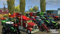 Trucks, harvesters and tractors in the screenshot Farming Simulator 2013
