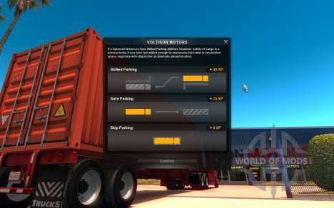 Interface in American Truck Simulator