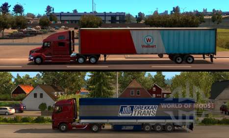 American Truck Simulator - comparison of the length of the trailer