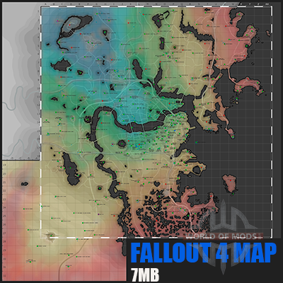 Detailed map Fallout 4