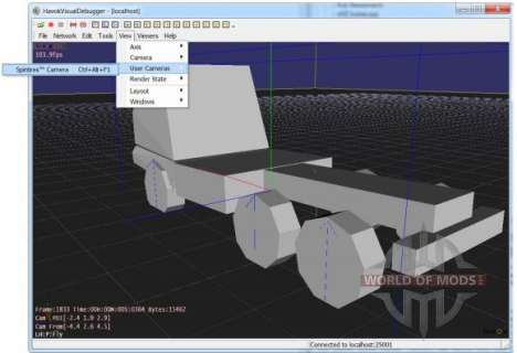 Model view in Havok Visual Debugger