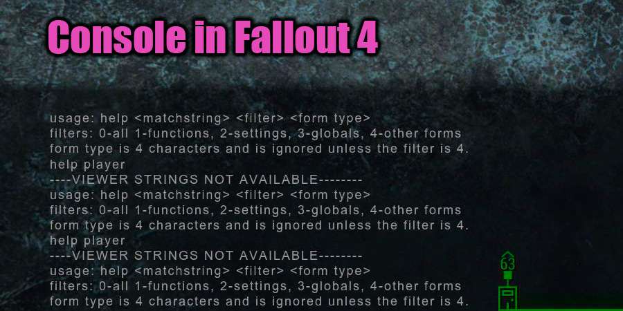 Console in Fallout 4