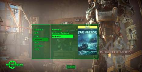 Update menu in Fallout 4