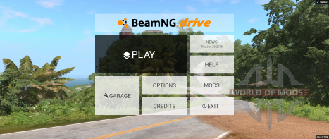 New main menu BeamNG Drive