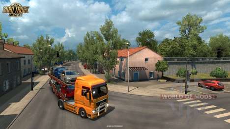 Narrow rods of La Rochelle from the Vive La France update for Euro Truck Simulator 2