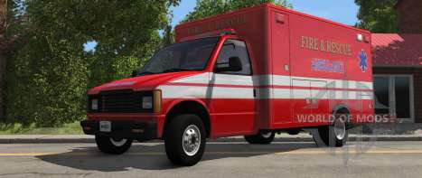 H-Series Ambulance variant from BeamNG Drive - front view