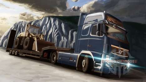 The Volvo and the Dozer in Euro Truck Simulator 2
