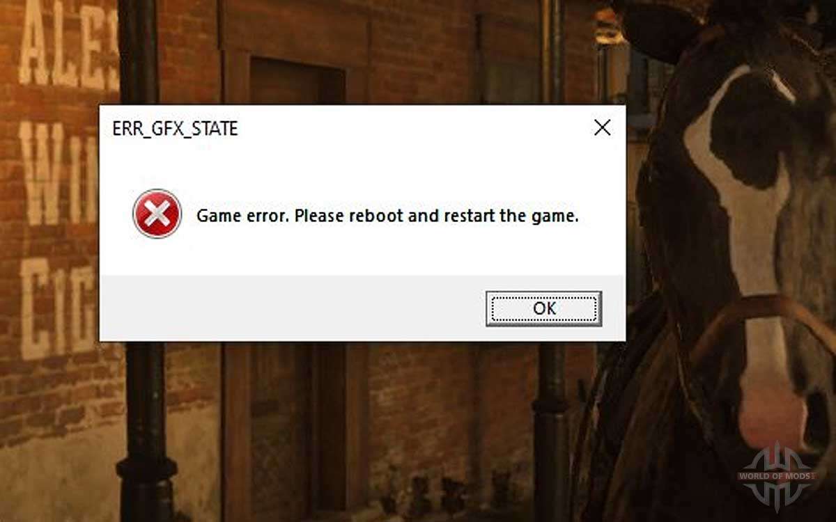 edderkop strimmel Klage Red Dead Redemption 2 crashes with the error err gfx state