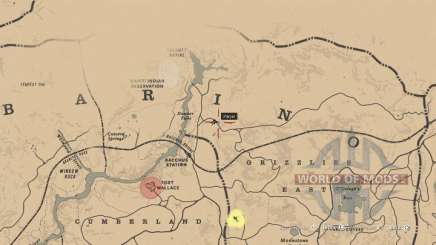 Map of the cave with statues in RDR 2