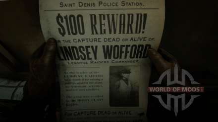 Bounty hunting in RDR 2: Lindsay Wofford. Guide for completing the quest