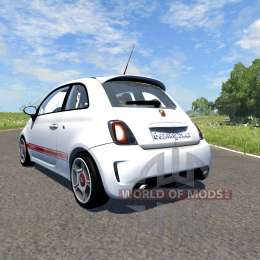 Fiat 500 Abarth White for BeamNG Drive