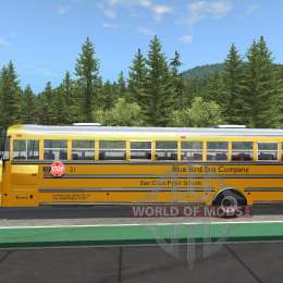 Blue Bird American School Bus v2.1 for BeamNG Drive