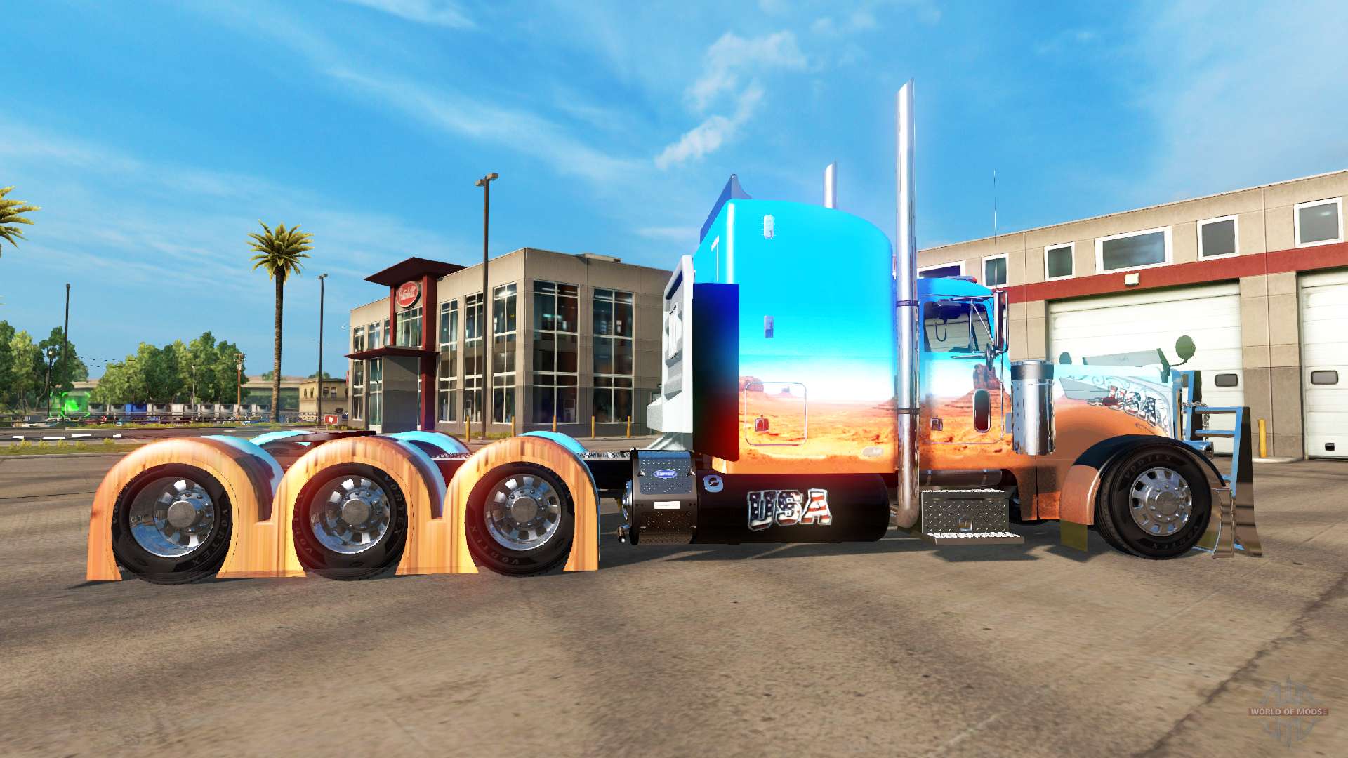 Skin Caveira on tractor Peterbilt 379 for American Truck Simulator