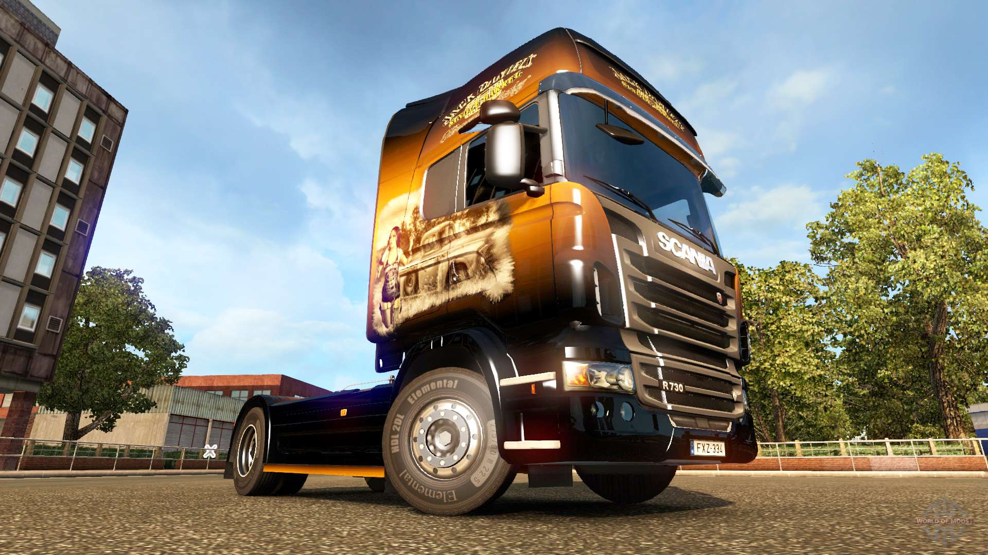 Jack Daniels skin for Scania truck for Euro Truck Simulator 2