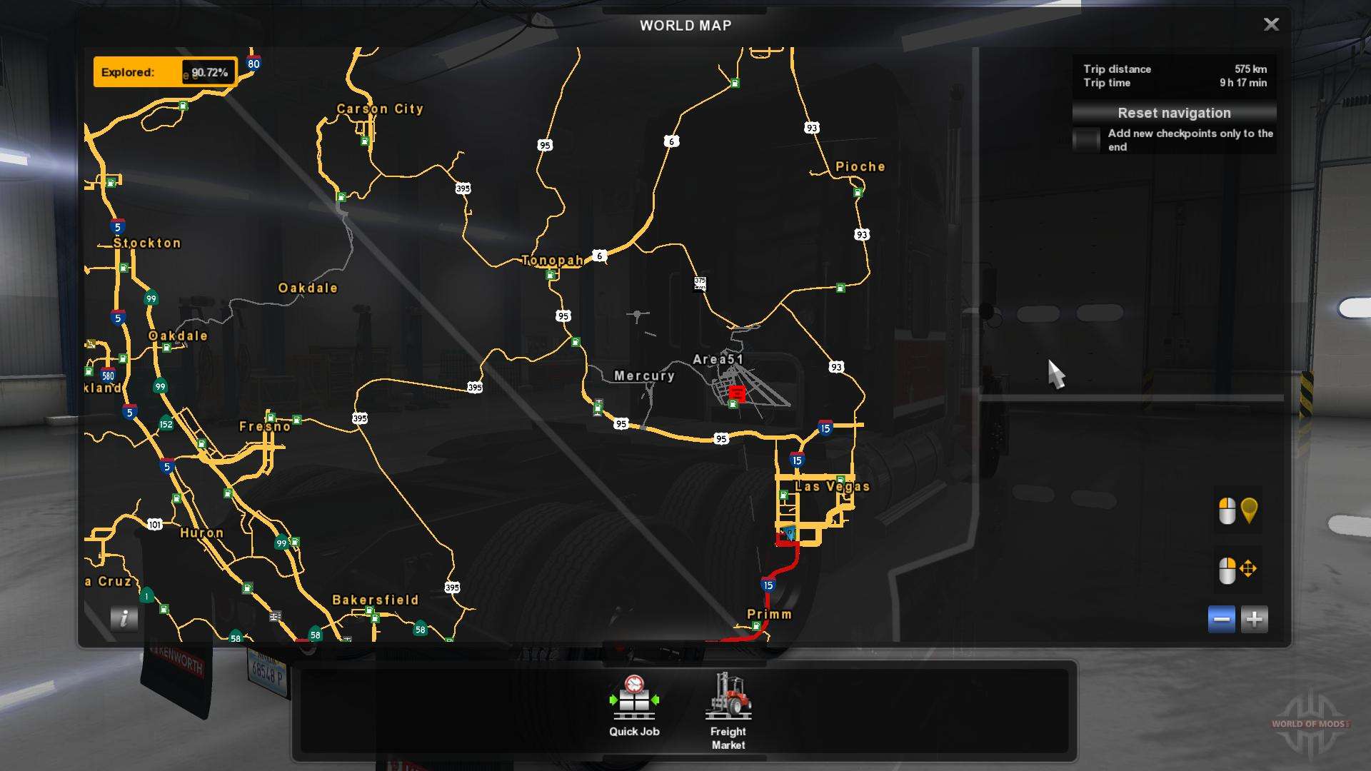  Map  Area 51 for American  Truck  Simulator 