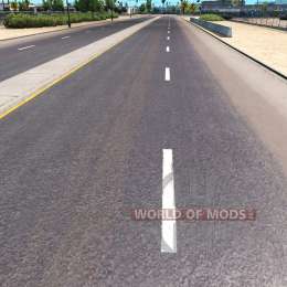 Improved road markings for American Truck Simulator