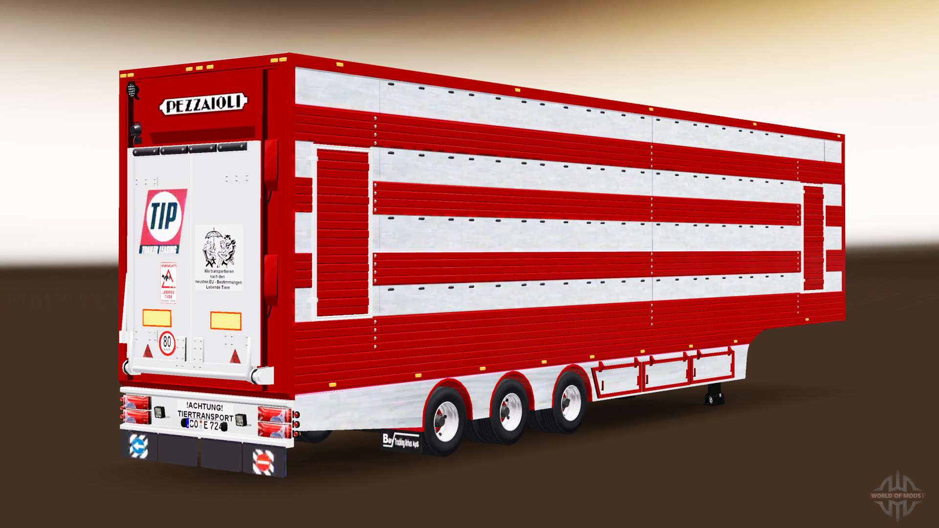 Semitrailer cattle truck for Euro Truck Simulator 2