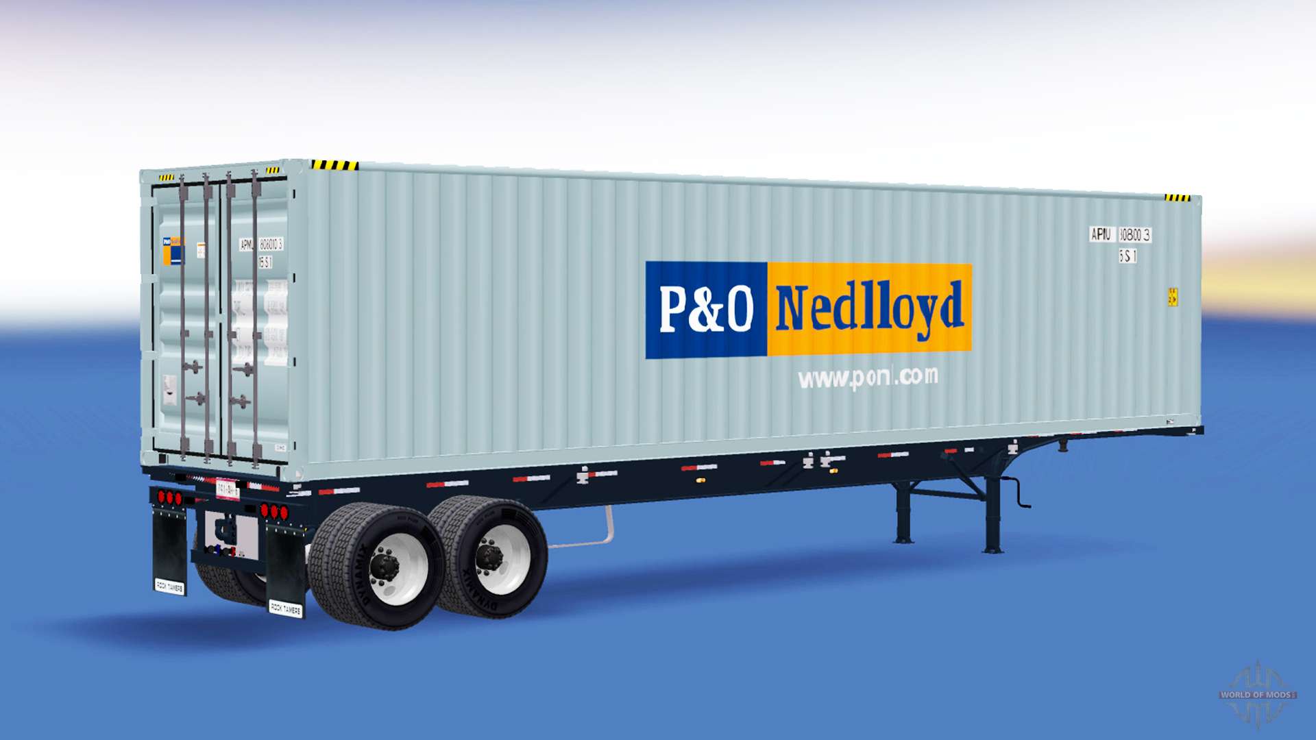 Semitrailer with a 40foot container for American Truck Simulator