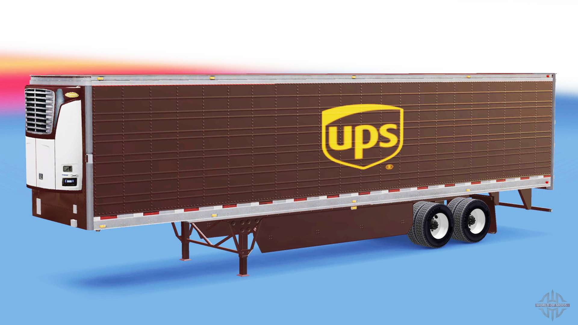 Skin UPS on refrigerated semitrailer for American Truck Simulator
