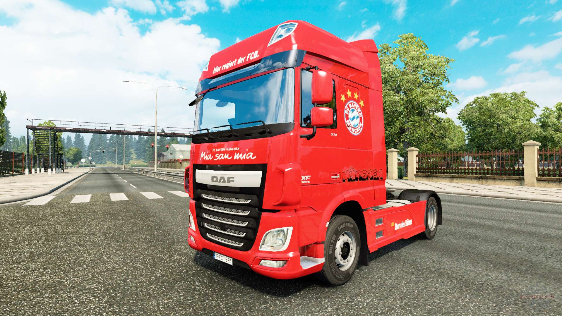 The FC Bayern Munich skin for DAF truck for Euro Truck Simulator 2