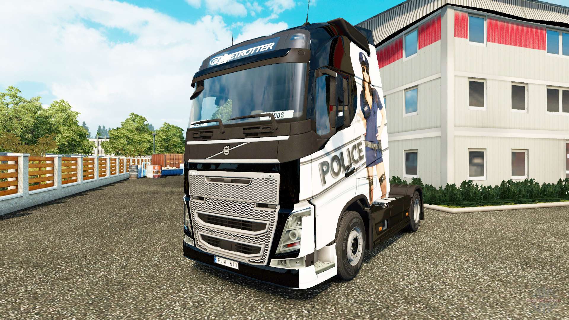 Sexy Police Skin For Volvo Truck For Euro Truck Simulator 2 4884